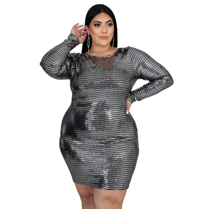 Plus Size 5XL Elegant Backless Bodycon Mini Dress – Sexy Party & Nightclub Birthday Outfit Wholesale & Dropshipping