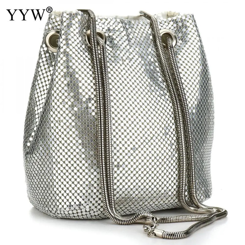 Top 2025 Women's Party Clutch Bags Elegant Silver & Gold Chain Handbags