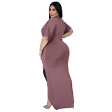 Sexy V-Neck Irregular Split Bodycon Dress – Chic Party & Nightclub Wear
