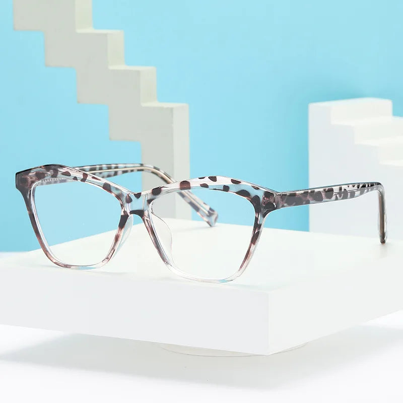 Light Blue Blocking Optical Glasses Vintage Cat Eye TR90 Small Frame Computer Eyewear Anti Blue Light Spectacle Reading Glasses