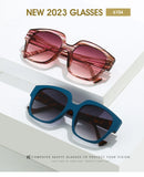 Fashion Square Sunglasses Classic Irregular Round Eyewear Glasses Gradient Lens Shades Outdoor Sunglasses UV400 Gafas De Sol