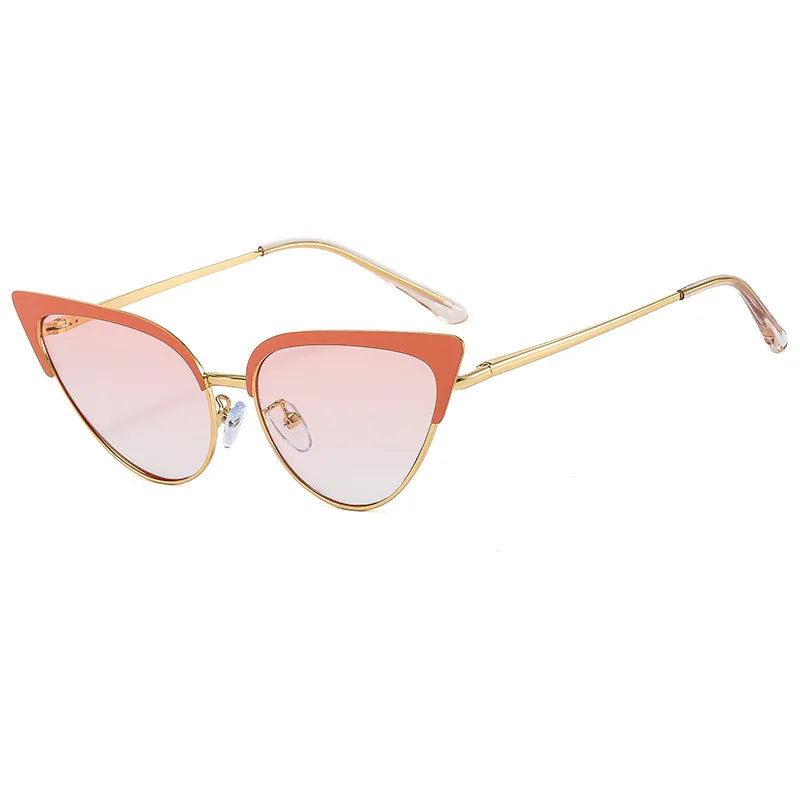 Small Cat Eye Sunglasses for Ladies 2022 Luxury Brand Pink Leopard Elegant Sexy Women Designer Shades