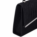 Women Clutch Bag Evening Bags Pleated Elegant Handbags Fashion Female Shoulder Bag Purse for Wedding Party Banquet Dating
