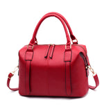 Messenger Bags for Women PU Leather Top-Handle Handbag Large Capacity Shoulder Bag Solid Color Classic Crossbody Bag Shopping