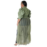 Plus Size Mesh Shirt Dress – Elegant & Trendy Summer Fashion