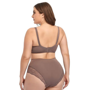 Soft Thin Breathable Comfort Underwear Set: Autumn Winter Lingerie Set for Plus Size Women - Bras and Panties Set