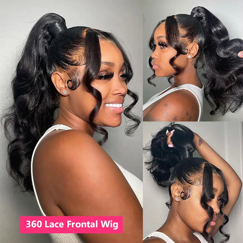 Body Wave 13x4 Lace Frontal Wig Brazilian Hair Wigs For Black Women Pre Plucked Transparent 360 Lace Wig Human Hair Gabrielle