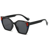 Fashion Women's Retro Sunglasses Sunshade Design Sunglasses Square Contrast Color Frame Outdoors Cat Eye Anti-Blue Glasses UV400