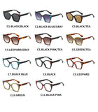 Fashion Women's Retro Sunglasses Sunshade Design Sunglasses Square Contrast Color Frame Outdoors Cat Eye Anti-Blue Glasses UV400