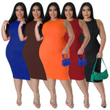 WSFEC L-4XL 2024 African Women’s Solid Color Short Sleeve Plus Size Midi Dress – Sexy & Elegant Fashion for Women