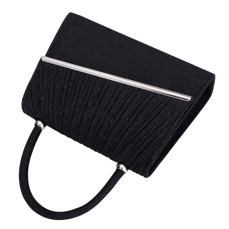 Women Clutch Bag Evening Bags Pleated Elegant Handbags Fashion Female Shoulder Bag Purse for Wedding Party Banquet Dating