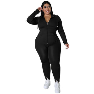 Plus Size Two Piece Sets: Long Sleeve Tracksuits