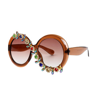 Stone Luxury Designer Diamond Sunglasses